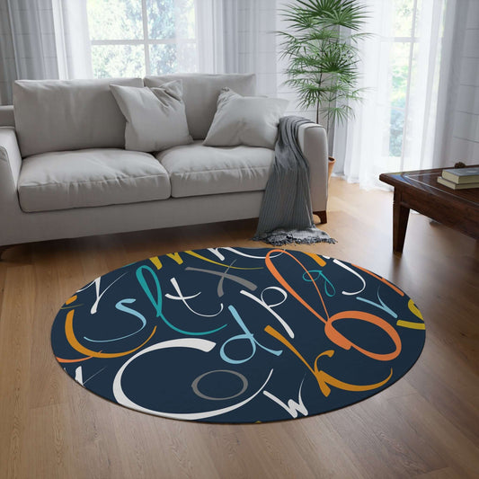 Alphabet Soup! Vibrant Letter Area Rug