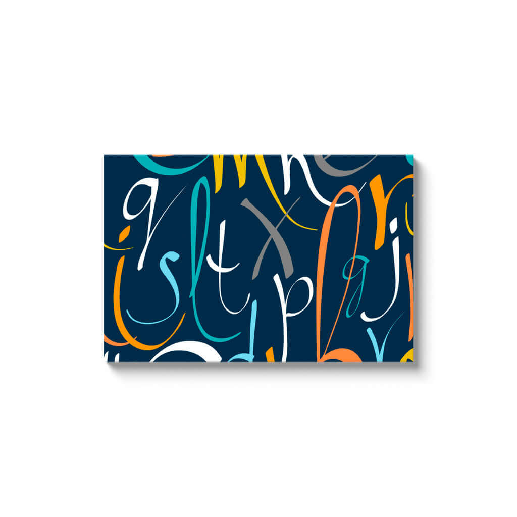 Alphabet Soup! Vibrant Letter Pattern: Canvas
