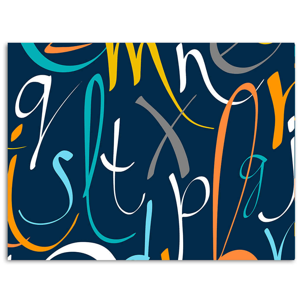 Alphabet Soup! Vibrant Letter Pattern: Canvas
