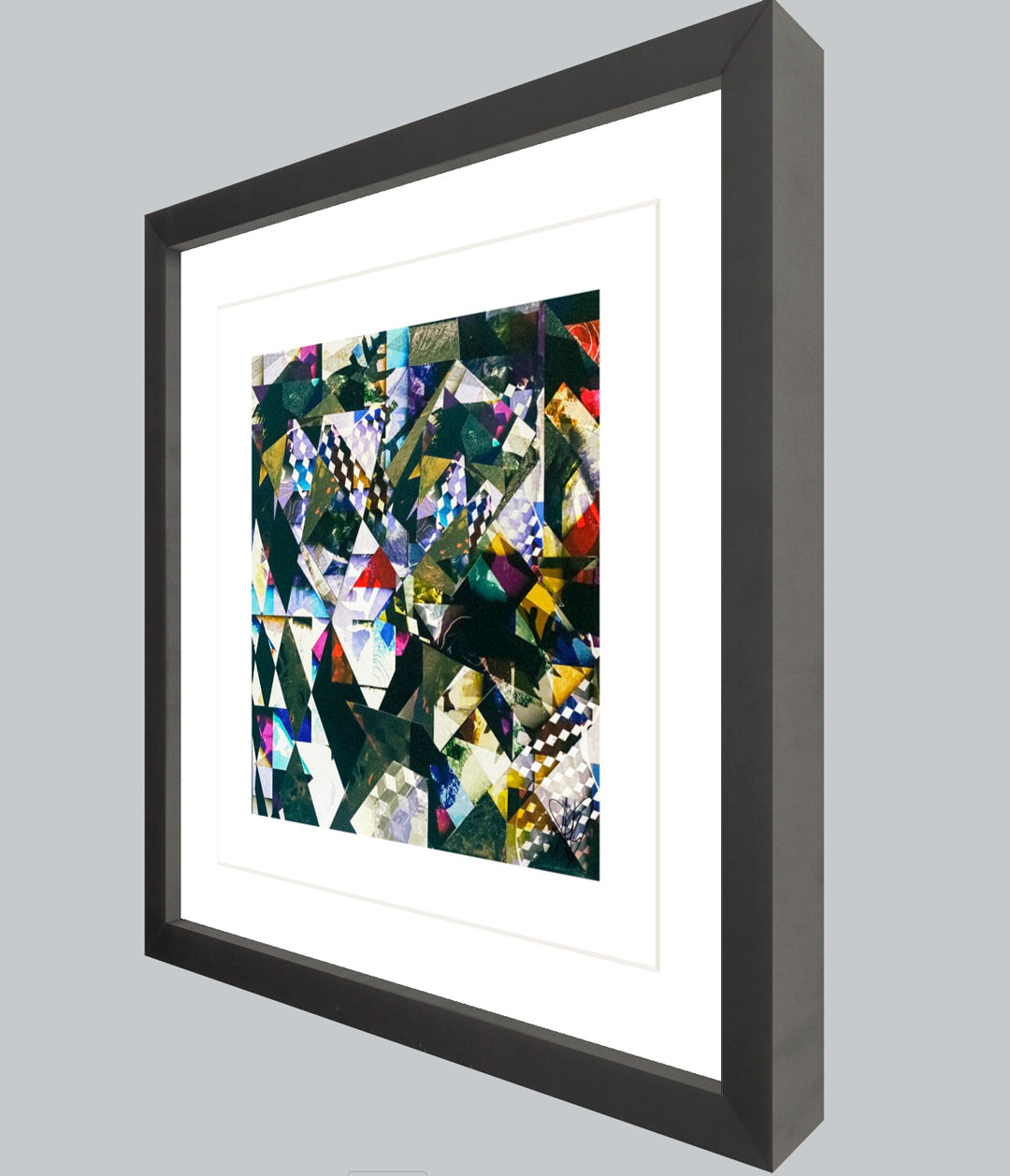 Fragmented - Abstract Handmade Collage Art Print