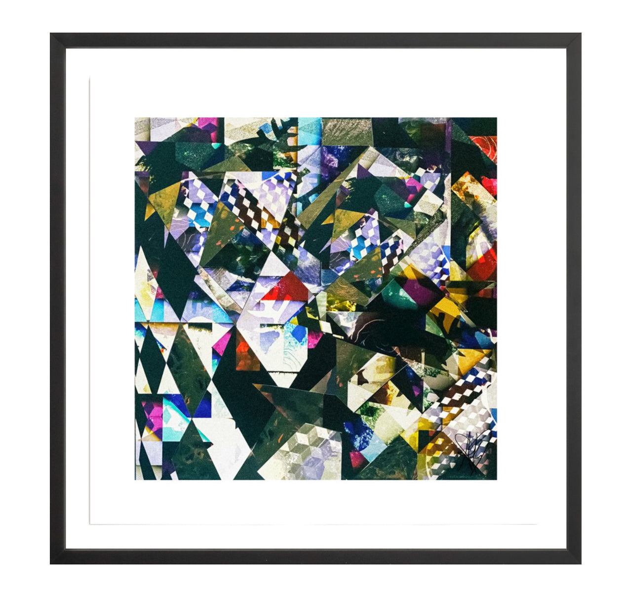 Fragmented - Abstract Handmade Collage Art Print