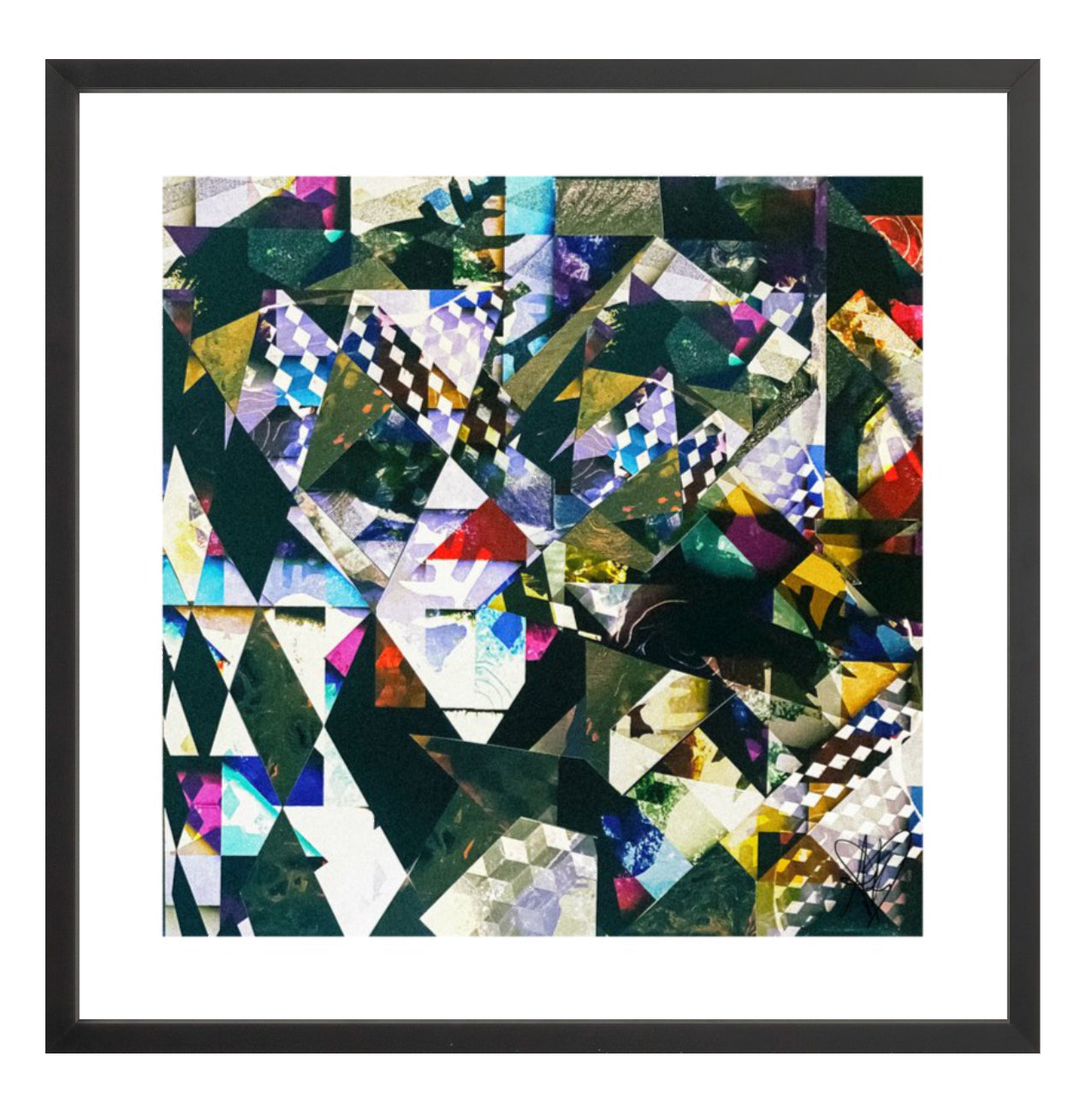 Fragmented - Abstract Handmade Collage Art Print