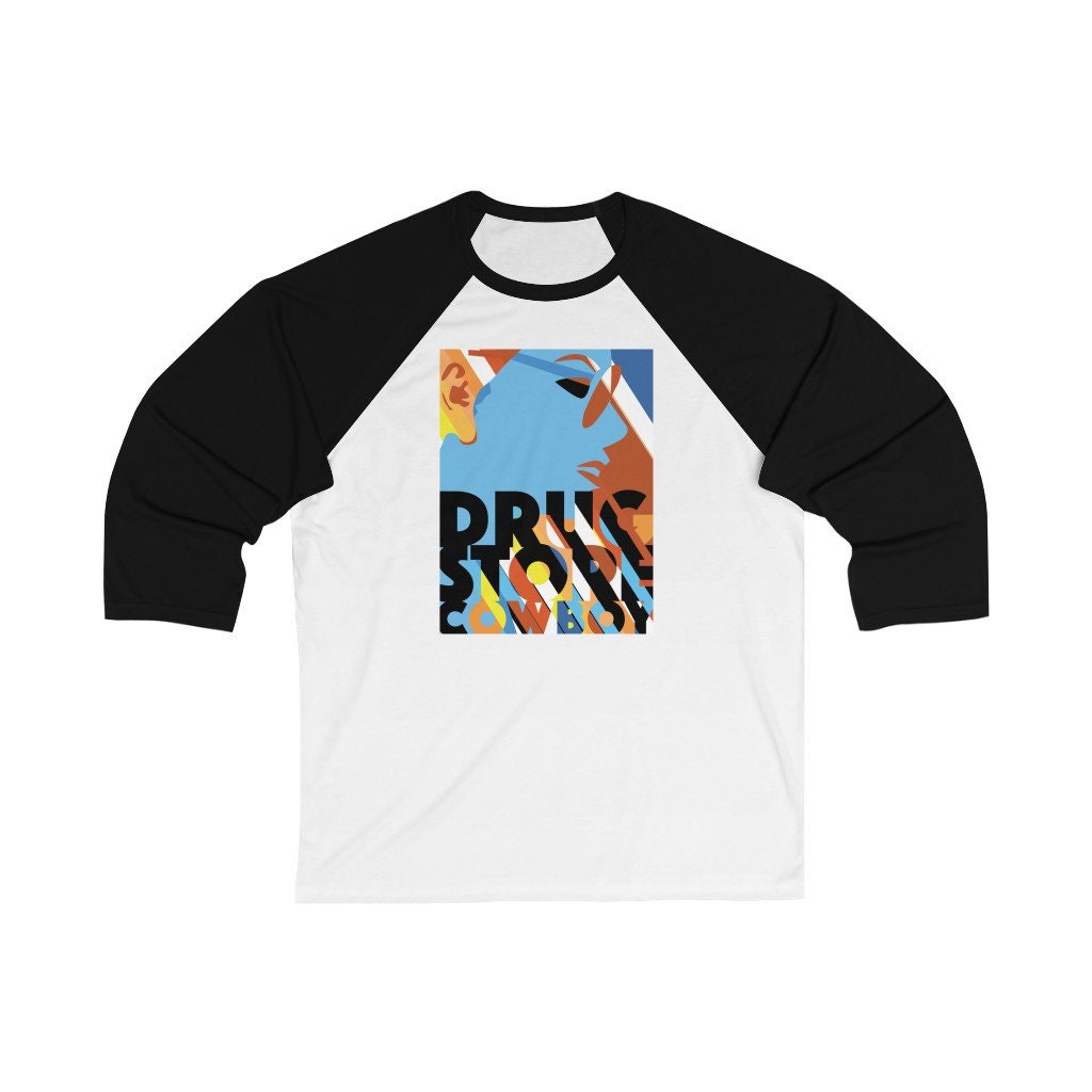 Cool Movie Quote T-Shirt, Drug Store Cowboy, Abstract Design Unisex 3/4 Sleeve Baseball Tee