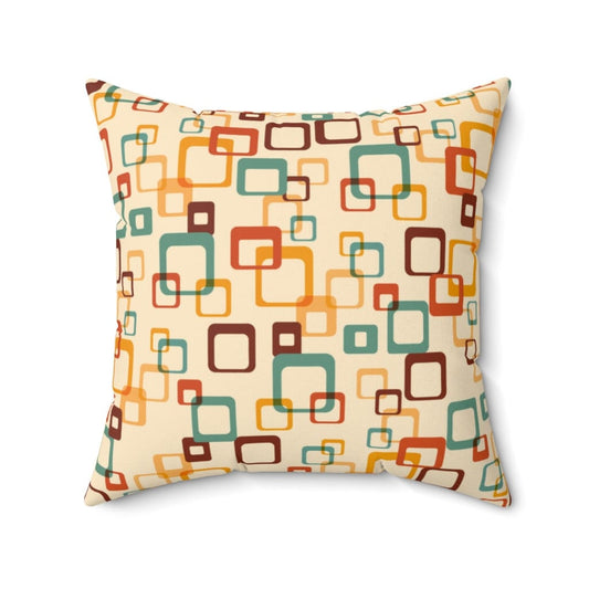 Funky 70's Abstract Geo Throw Pillow