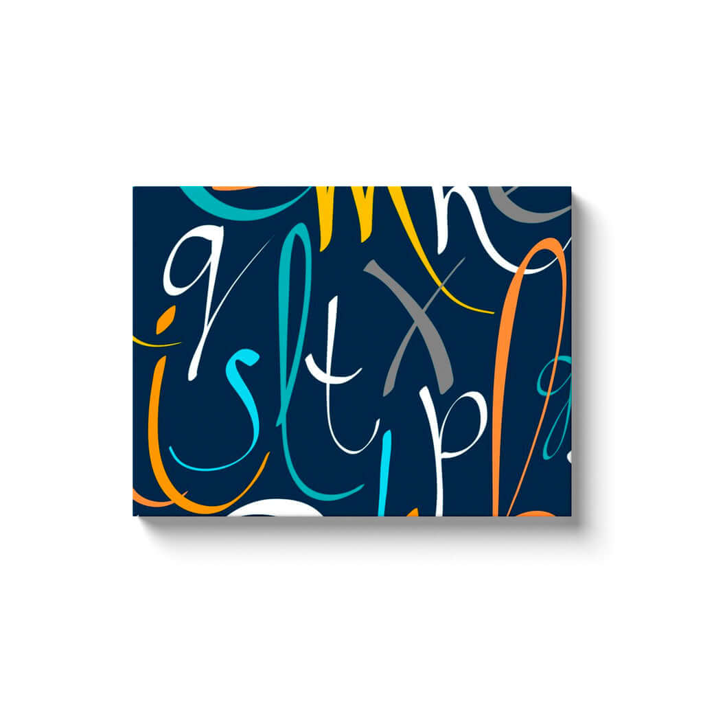 Alphabet Soup! Vibrant Letter Pattern: Canvas