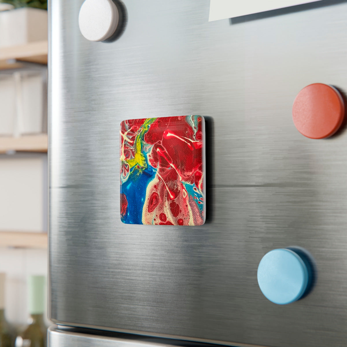Primary Energy: Acrylic Pour Magnets
