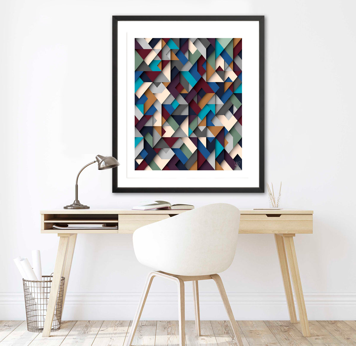State of Conscious Abstract Geometric Print