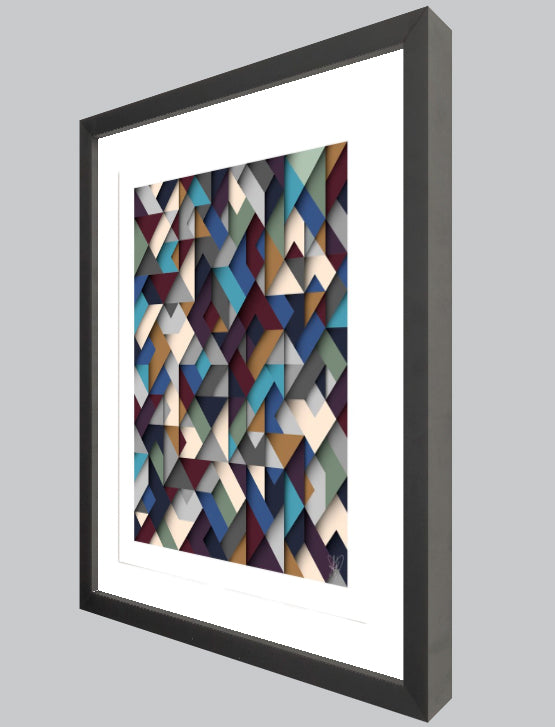 State of Conscious Abstract Geometric Print